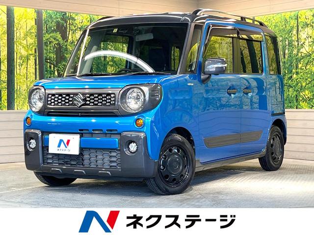 スズキ ハイブリッドＸＺ　ターボ　２トーンルーフ　セーフティサポート　純正８型ナビ　全方位モニター　両側電動ドア　前席シートヒーター　ヘッドアップディスプレイ　ＥＴＣ　リアコーナーセンサー　ドラレコ　ＬＥＤヘッド　純正１４インチアルミ