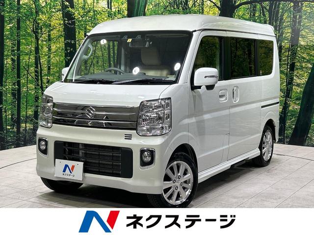 スズキ エブリイワゴン ＰＺターボスペシャル　禁煙車　純正ディスプレイオーディオ　Ｂｌｕｅｔｏｏｔｈ　両側パワースライドドア　衝突軽減システム　車線逸脱警報　シートヒーター　アイドリングストップ　助手席側電動ステップ　ＥＴＣ　電動格納ミラー