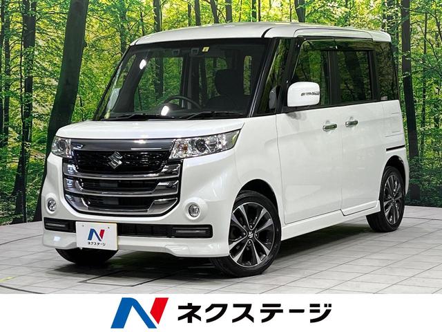 スペーシアカスタムＺ　秋田県 ４ＷＤ　禁煙車　デュアルカメラブレーキサポート　全周囲カメラ　純正ナビ