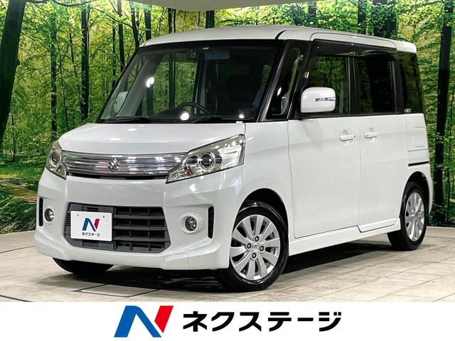 スズキ スペーシアカスタム ＸＳ　禁煙車　純正ナビ　バックカメラ　両側電動スライド　アイドリングストップ　ＴＶ　ドライブレコーダー　ＥＴＣ　スマートキー　オートエアコン　ＨＩＤヘッド　１４インチアルミ　フォグライト