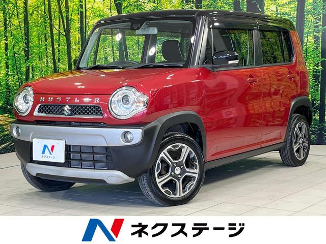 スズキ ハスラー Ｘ　４ＷＤ　禁煙車　純正ナビ　バックカメラ　ブラックルーフ　ＨＩＤヘッドライト　オートライト　革巻きステアリング　照明付きバニティミラー　シートヒーター　シートリフター　ＥＴＣ　Ｂｌｕｅｔｏｏｔｈ接続