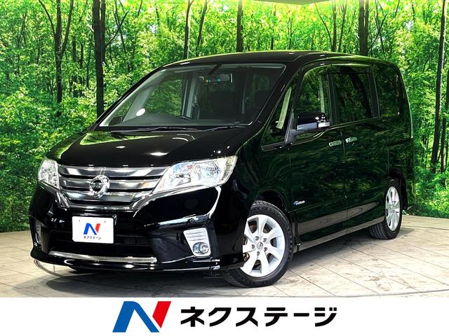 日産 セレナ ハイウェイスター　Ｓ－ハイブリッド　純正ナビ　全周囲カメラ　両側電動ドア　リアオートエアコン　禁煙車　コーナーセンサー　純正１６インチアルミ　ドラレコ　純正革巻きステアリング　アイドリングストップ　スマートキー