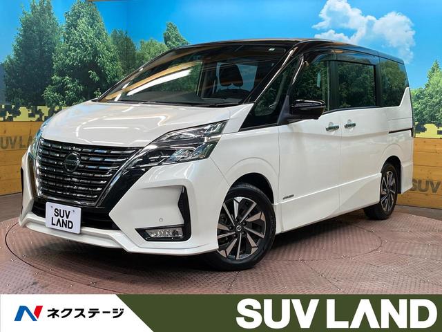 セレナ ハイウェイスターＶ　フリップダウンモニター　純正１０型ナビ　プロパイロット　全周囲カメラ　ハンズフリーパワースライドドア　禁煙　Ｂｌｕｅｔｏｏｔｈ再生　フルセグ　ＥＴＣ　ＬＥＤヘッドライト　踏み間違い防止　車線逸脱警報