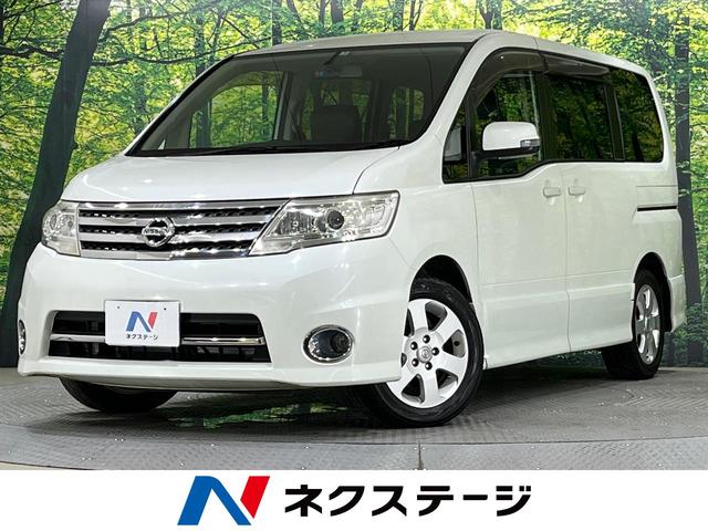 日産 セレナ ハイウェイスター　Ｖセレクション　禁煙車　純正ナビ　フルセグ　バックカメラ　両側電動スライドドア　ＨＩＤヘッドライト　スマートキー　オートライト　電動格納ミラー　ドアバイザー　ＣＤ／ＤＶＤ再生可　ＥＴＣ　オートエアコン