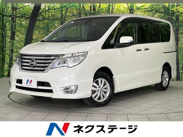 ハイウェイスター　アドバンスドセーフティパッケージ　両側パワスラ　純正ＳＤナビ　全周囲カメラ　禁煙車　エマージェンシーブレーキ　コーナーセンサー　スマートキー　ＬＥＤヘッド　ビルトインＥＴＣ　クルコン　車線逸脱警報　オートライト　オートエアコン