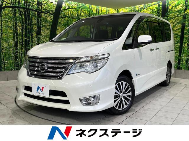 ハイウェイスター　Ｖセレ＋セーフティ　ＳＨＶ　Ａセフ　禁煙車　純正８インチナビ　後席モニター　全周囲カメラ　衝突被害軽減システム　コーナーセンサー　スマートキー　ＥＴＣ　クルコン　車線逸脱警報　オートライト　オートエアコン　純正１６インチ