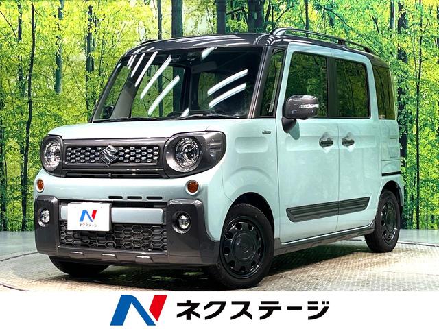 スペーシアギア(スズキ) ハイブリッドＸＺ　禁煙車　両側電動スライドドア　純正８インチナビ　衝突軽減装置　全周囲カメラ　ドラレコ　フルセグ　Ｂｌｕｅｔｏｏｔｈ　ＬＥＤヘッドライト　ＬＥＤフォグ　シートヒーター　クリアランスソナー　レーンアシスト 中古車画像