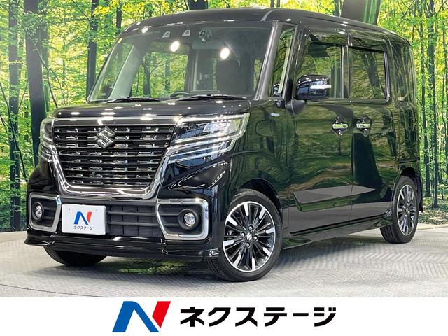 スペーシアカスタム　佐賀県 両側電動ドア　ＳＤナビ　衝突被害軽減システム　レーダークルーズ　禁煙車