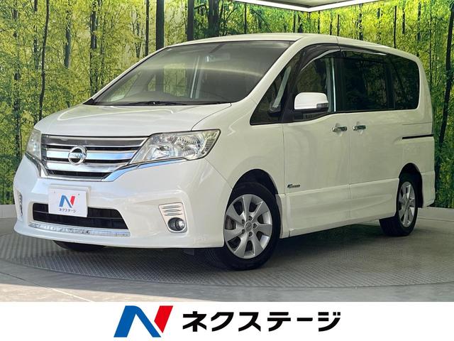 セレナ ハイウェイスターＧ　Ｓ－ハイブリッド　ＳＤナビ　禁煙車　フリップダウンモニター　両側電動スライドドア　クルーズコントロール　バックモニター　ＥＴＣ　リアオートエアコン　アイドリングストップ　ＨＩＤヘッドライト　純正１６インチアルミ（1枚目）