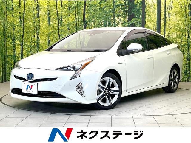 プリウス Ａプレミアム　ツーリングセレクション　禁煙車　純正ナビ　バックモニター　セーフティセンス　ＢＳＭ　レーダークルーズ　クリアランスソナー　シートヒーター　ヘッドアップディスプレイ　ＥＴＣ　スマートキー　ＬＥＤヘッド　パワーシート（1枚目）