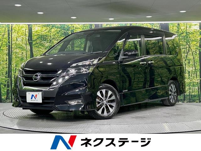 セレナ ハイウェイスター　ＶセレクションＩＩ　両側電動ドア　純正９インチナビ　後席モニター　全周囲カメラ　衝突被害軽減システム　禁煙車　ドラレコ　コーナーセンサー　スマートキー　ビルトインＥＴＣ　クルコン　オートハイビーム　車線逸脱警報（1枚目）