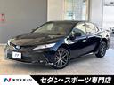 カムリ Ｇレザーパッケージ　後期　パノラマムーンルーフ　ＪＢＬプレミアムサウンド　パノラミックビューモニター　ブラウン革シート　純正１８インチアルミ　シートヒーター　セーフティセンス　ブラインドスポットモニター　電動チルト（1枚目）