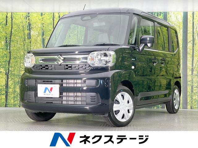 スペーシア ハイブリッドＧ　届出済未使用車　衝突軽減装置　オートエアコン　両側スライドドア　アイドリングストップ　スマートキー　ＬＥＤヘッドライト　ヘッドライトレベライザー　盗難防止システム　プライバシーガラス（1枚目）