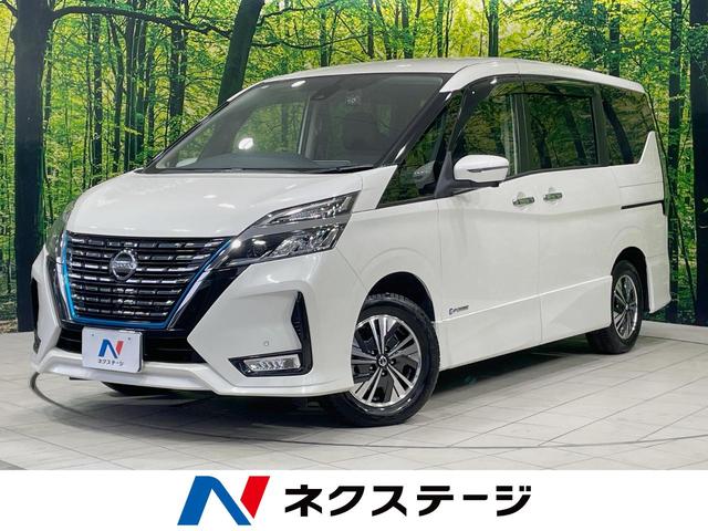 セレナ ｅ－パワー　ハイウェイスターＶ　純正９型ナビ　アラウンドビュー　エマージェンシーブレーキ　両側電動スライドドア　禁煙車　ブラインドスポットモニター　クルーズコントロール　ＬＥＤヘッドライト＆フォグ　スマートキー　オートエアコン（1枚目）