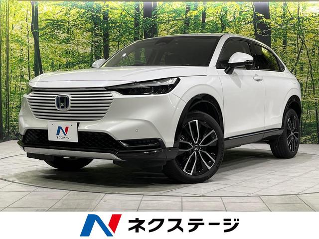 ヴェゼル ｅ：ＨＥＶ　Ｚ　４ＷＤ　ＳＤナビ　バックカメラ　寒冷地仕様　衝突被害軽減システム　レーダークルーズ　禁煙車　電動リアゲート　ハーフレザーシート　コーナーセンサー　スマートキー　ＬＥＤヘッド　ＥＴＣ　オートハイビーム（1枚目）