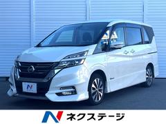 セレナ ハイウェイスター Vセレクション 両側電動ドア 純正SDナビ 後席モニター 全周囲カメラ 衝突被害軽減システム 禁煙車 ドラレコ コーナーセンサー スマートキー LEDヘッド ビルトインETC クルコン オートライト オートエアコン 中古車画像