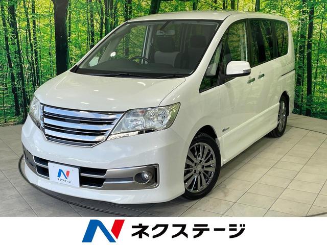 セレナ(日産) ライダー　ブラックライン　Ｓ−ハイブリッド　禁煙車　８型ナビ　クルーズコントロール　両側電動ドア　ＨＩＤヘッドライト　バックカメラ　ＥＴＣ　アイドリングストップ　スマートキー　純正１７インチアルミホイール 中古車画像