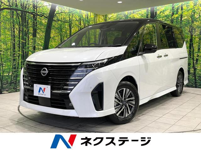セレナ(日産) e−パワー ハイウェイスターV 登録済未使用車 両側電動スライドドア 純正12.3型ナビ 全周囲カメラ 衝突軽減 ドラレコ コーナーセンサー スマートキー LEDヘッド ETC2.0 地デジTV オートハイビーム オートライト 中古車画像