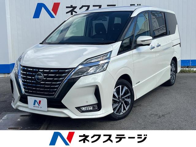 沖縄県の中古車ならセレナ ハイウェイスターＶ　１年保証付　両側電動ドア　後席モニター　全周囲カメラ　レーダークルーズ　ドラレコ　コーナーセンサー　スマートキー　ＬＥＤヘッド　ＥＴＣ　オートライト　オートエアコン　純正１６インチアルミ