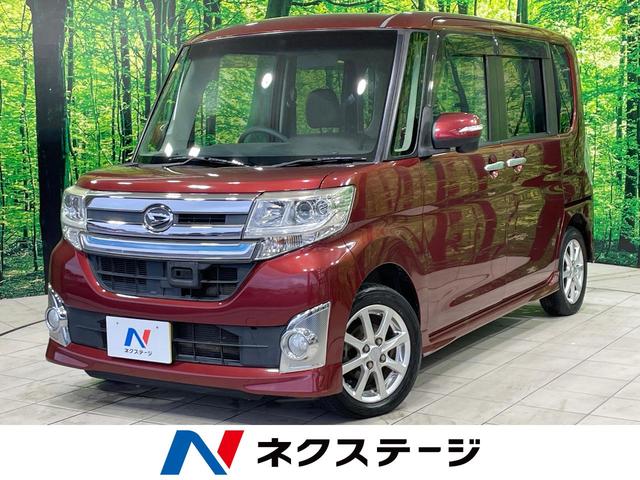 タント(ダイハツ) カスタムＸ　トップエディションＳＡ　禁煙車　ＳＤナビ　スマートアシスト　電動スライドドア　ハーフレザー　ＬＥＤヘッド　バックカメラ　純正１４インチアルミ　アイドリングストップ　スマートキー　オートエアコン　オートライト 中古車画像