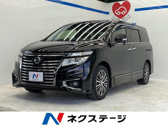 エルグランド（日産）３５０ハイウェイスター　両側電動ドア　純正７インチナビ　バックカメラ　禁煙車　ハーフレザーシート　リヤオートエアコン　ＬＥＤヘッド　ビルトインＥＴＣ　オートライト　デュアルエアコン　純正１８インチアルミ 中古車画像