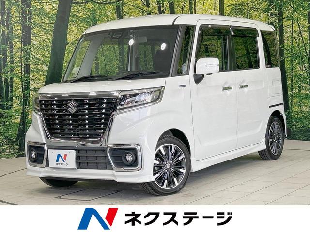 スペーシアカスタム　広島県 踏み間違い防止装置　車線逸脱警報　ハイビームアシスト　純正１５インチＡＷ