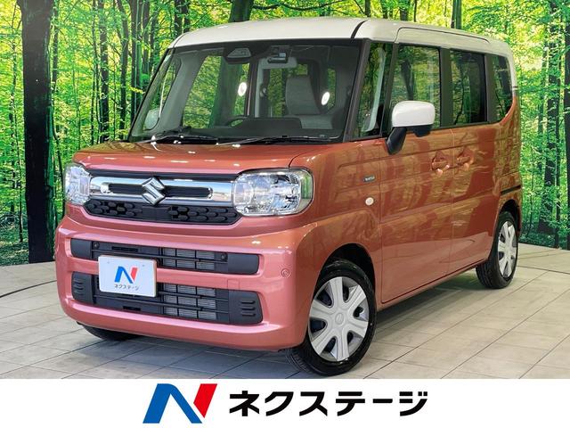 スペーシア(スズキ) ハイブリッドＸ　禁煙車　ＳＤナビ　スズキセーフティサポート　車線逸脱警報　クリアランスソナー　両側電動ドア　シートヒーター　ＬＥＤヘッド　バックカメラ　ＥＴＣ　スマートキー　アイドリングストップ 中古車画像