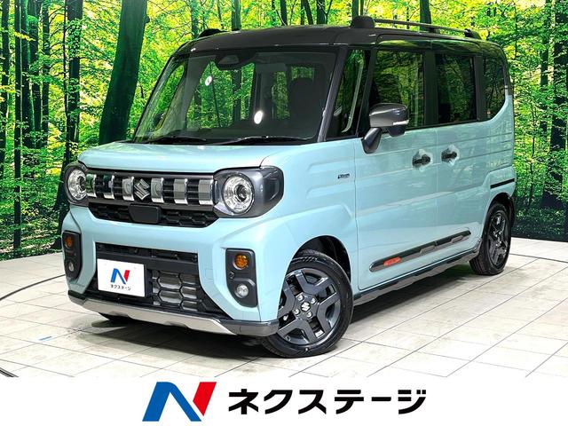 スペーシアギア　愛知県 届出済未使用車　純正８インチナビ　両側電動ドア　全周囲カメラ　衝突被害軽