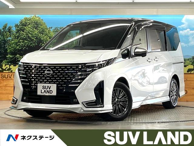 セレナ(日産) ｅ−パワー　オーテック　プロパイロットパーキング　禁煙車　１２．３インチナビ　フリップダウン　アラウンドビュー　両側ハンズフリーパワスラ　前席２列目シートヒーター　ステアリングヒーター　前後ドラレコ　ＥＴＣ２．０　ＨＤＭＩ 中古車画像