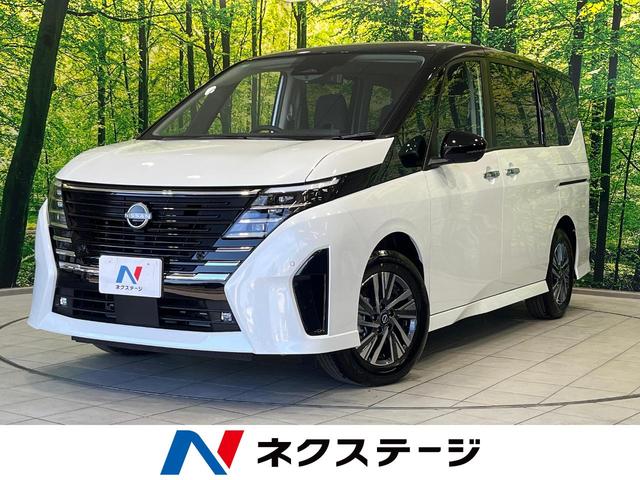 セレナ(日産) ｅ−パワー　ハイウェイスターＶ　登録済未使用車　両側電動ドア　純正１２．３型ナビ　全周囲カメラ　衝突軽減装置　プロパイロット　２トーンカラー　コーナーセンサー　ＥＴＣ２．０　ブラインドスポットモニター　デジタルインナーミラー 中古車画像