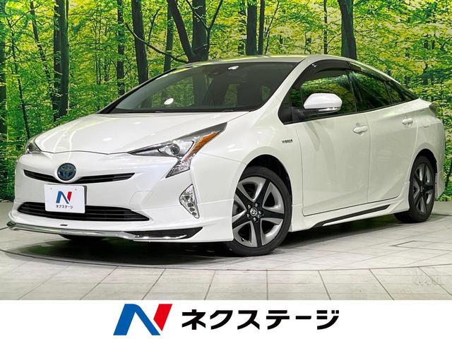 プリウス(トヨタ) Ｓツーリングセレクション　４ＷＤ　モデリスタエアロ　バックカメラ　衝突被害軽減システム　１００Ｖコンセント　レーダークルーズ　禁煙車　レザーシート　スマートキー　ＬＥＤヘッド　ＥＴＣ　純正１７インチアルミ　車線逸脱警報 中古車画像
