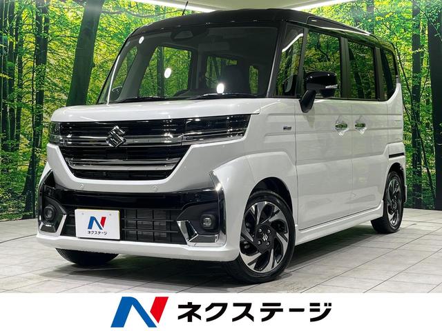 スペーシアカスタム　群馬県 メーカー９型ナビ　全周囲カメラ　両側電動スライドドア　シートヒーター