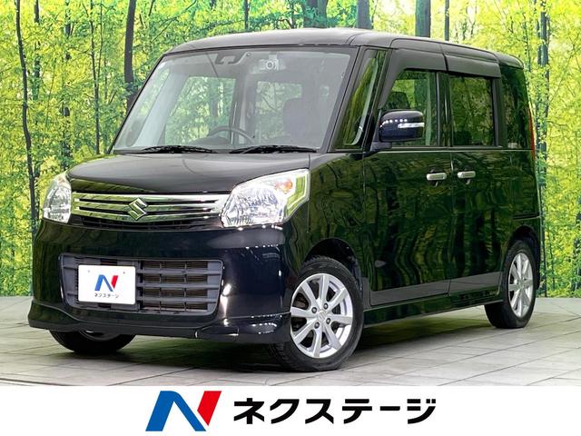 スペーシア(スズキ) Ｘ　禁煙車　ＨＤＤナビ　ＣＤ／ＤＶＤ再生　地デジ　衝突軽減システム　スマートキー　両側電動スライドドア　ＨＩＤヘッド　ビルトインＥＴＣ　ドラレコ　オートライト　オートエアコン　純正１４インチアルミ 中古車画像
