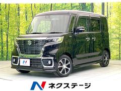 スペーシアカスタム ハイブリッドXS 禁煙車 SDナビ セーフティサポート 両側パワスラ シートヒーター オートエアコン スマートキー LEDヘッド 合皮コンビシート オートライト アイドリングストップ Bluetooth 電動格納ミラー 中古車画像