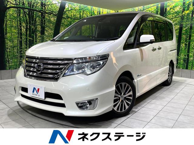 セレナ(日産) ハイウェイスター　Ｖセレ＋セーフティ　ＳＨＶ　Ａセフ　禁煙車　後席モニター　純正８型ナビ　全方位カメラ　リアオートエアコン　両側パワースライド　衝突軽減システム　コーナーセンサー　ＥＴＣ　スマートキー　ロールサンシェード　Ｂｌｕｅｔｏｏｔｈ　オートライト 中古車画像