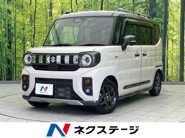 スペーシアギア(スズキ) ハイブリッドＸＺ　ターボ　両側電動スライド　メーカー９インチナビ　衝突軽減装置　全周囲カメラ　レーダークルーズコントロール　禁煙車　ＥＴＣ　ドライブレコーダー　Ｂｌｕｅｔｏｏｔｈ　フルセグ　スマートキー　ＬＥＤヘッドライト 中古車画像