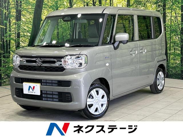 スペーシア　岡山県 オートエアコン　運転席バニティミラー　横滑防止装置　アイドリングストップ