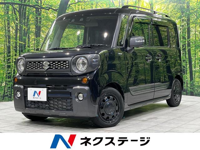 スペーシアギア(スズキ) ハイブリッドＸＺ　ターボ　４ＷＤ　両側電動ドア　純正ＳＤナビ　全周囲カメラ　衝突被害軽減システム　レーダークルーズ　禁煙車　ドラレコ　コーナーセンサー　スマートキー　ＨＩＤヘッド　ＥＴＣ　純正１４インチアルミ 中古車画像