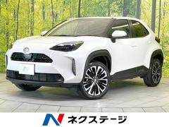 ヤリスクロス ハイブリッドZ 純正ナビ 全周囲カメラ セーフティセンス 禁煙車 ハーフレザーシート ドラレコ コーナーセンサー スマートキー LEDヘッド ETC2.0 純正18インチアルミ 車線逸脱警報 オートライト 中古車画像