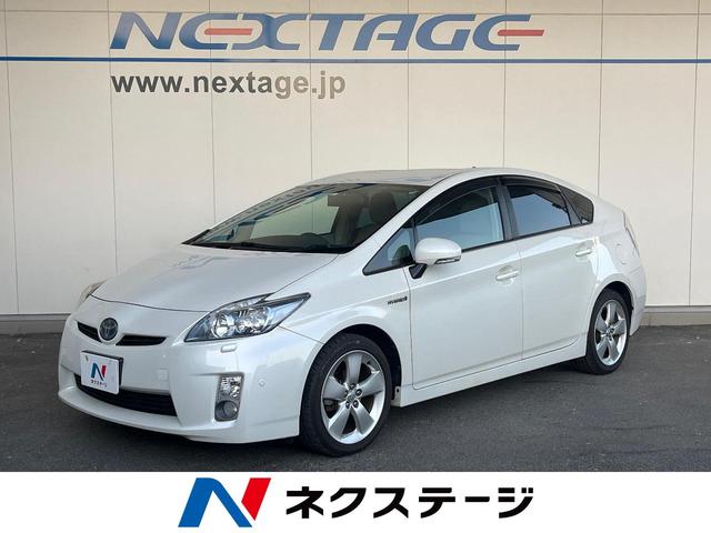 プリウス　山梨県 純正ＳＤナビ　レーダークルーズ　禁煙車　レザーシート　スマートキー