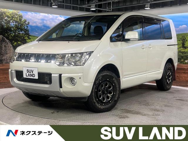 デリカＤ：５　愛知県 フリップダウン　両側電動ドア　シートヒーター　ＥＴＣ　８人乗り　ＨＩＤヘ