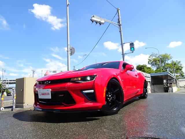 シボレーカマロ 　ＳＳ　ディーラー車　ＺＬ１タイプスポイラー　外足回り　外グリル　カープレイ　ブラックレザー　純ブラックホイル　ブレンボキャリパー（50枚目）