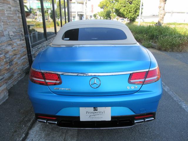 Sクラス S63 4マチック+ カブリオレ サテンマットブルーラッピング(元色アンスラサイトブルーM)AMGスタイリングPKG インテリジェントLEDライト designoエクスクルーシブナッパレザーシート(AMG専用)(14枚目)