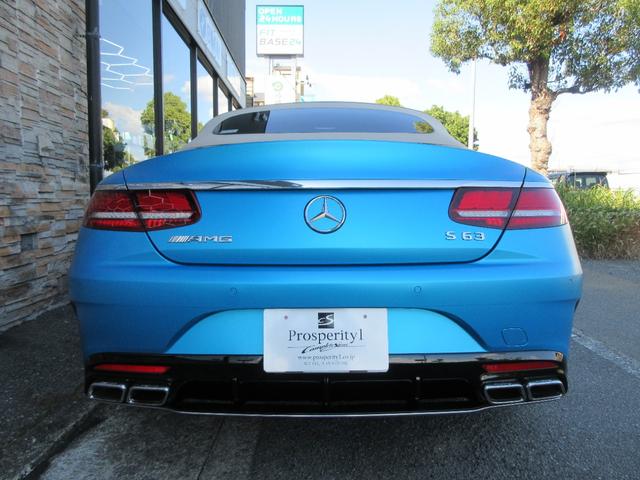 Sクラス S63 4マチック+ カブリオレ サテンマットブルーラッピング(元色アンスラサイトブルーM)AMGスタイリングPKG インテリジェントLEDライト designoエクスクルーシブナッパレザーシート(AMG専用)(16枚目)