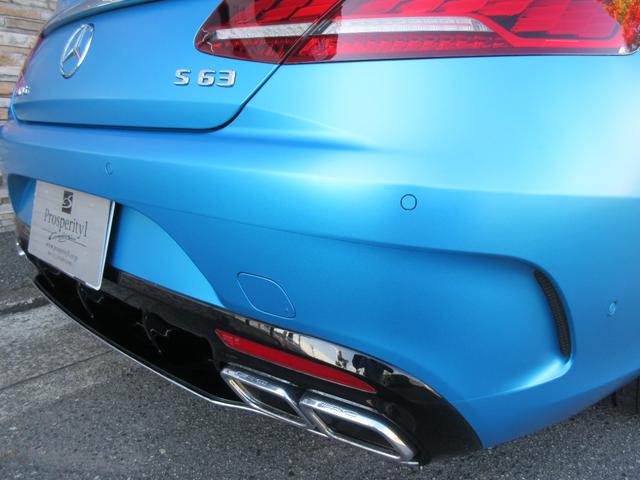 Sクラス S63 4マチック+ カブリオレ サテンマットブルーラッピング(元色アンスラサイトブルーM)AMGスタイリングPKG インテリジェントLEDライト designoエクスクルーシブナッパレザーシート(AMG専用)(39枚目)