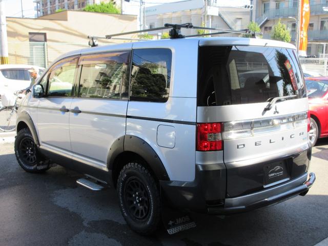デリカD:5 D パワーパッケージ ナビフルセグTV リアカメラ JAOSスキッドバー マッドガード オーバーフェンダー 両側電動スライドドア デルタフォース16AW ホワイトレタータイヤ シートヒーター サイドステップ 4WD切替(11枚目)