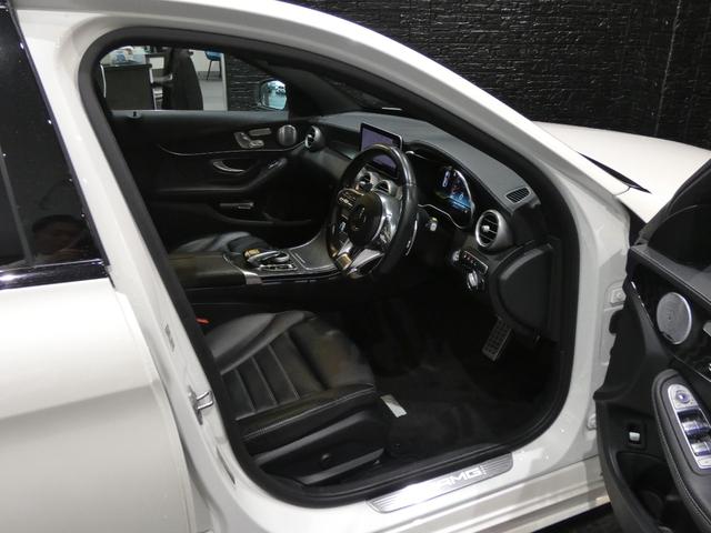 Cクラス C43 4マチック 後期型 レーダーセーフティPKG パノラマSR 黒革 ヘッドアップディスプレイ F席シートヒーター Burmesterサウンド 純正HDDナビ 地デジ Bカメラ 純正AMG19AW 正規ディーラー車(18枚目)