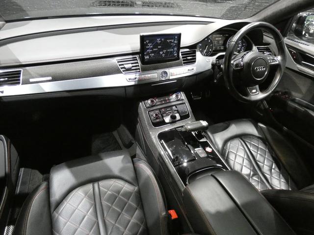 S8プラス ベースグレード 4.0クワトロプラス 後期型 SR 全席シートH F席ベンチレーション カーボンドアミラー カーボンリアスポイラー セラミックブレーキ Pアシスト MMIナビ地デジ BOSEサウンド 純正21AW(8枚目)
