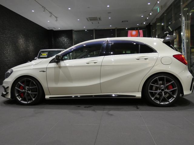 Aクラス A45 AMG 4マチック AMGアドバンストPKG AMGパフォーマンスシート F席シートH BSM 黒革 社外フルエアロ サブコン装着車 harman/kardonサウンド 純正HDDナビ地デジBカメラ BBS19AW 禁煙(38枚目)