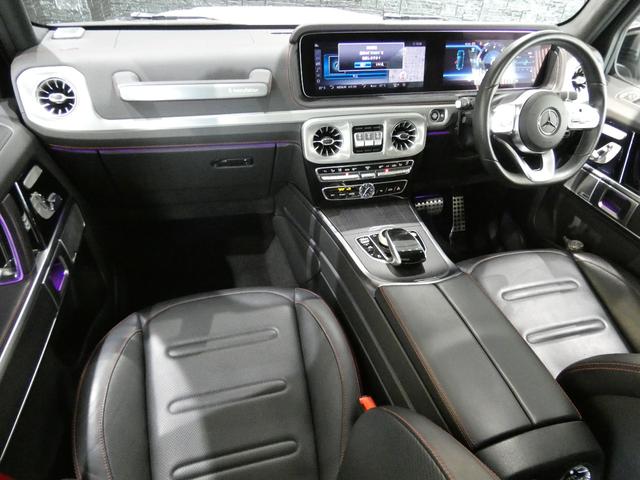 Ｇクラス Ｇ３５０ｄ　マヌファクトゥーアエディション　特別仕様車　ＲＳＰ　Ａ－ＤＰＧ　黒革　ガラスＳＲ　Ｂｕｒｍｅｓｔｅｒ　シートヒーター＋　ベンチレーション　リラクゼーション　ダイナミックシート　純正ナビ　３６０°カメラ　純正２０ＡＷ　禁煙　正規Ｄ車（9枚目）